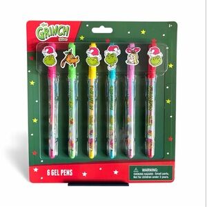 The Grinch 6pc Gel Pens Set with Classic characters from The Grinch movie NWT